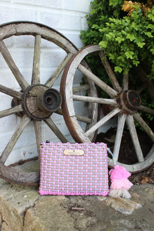 Leather Clutch with Chain Strap in Black for Cocktail PartiesPink Lilac Nest Lemon Drop Citron - Small Leather Clutch with Chain Strap in Black for Cocktail PartiesPink Lilac Nest Lemon Drop Citron - Small