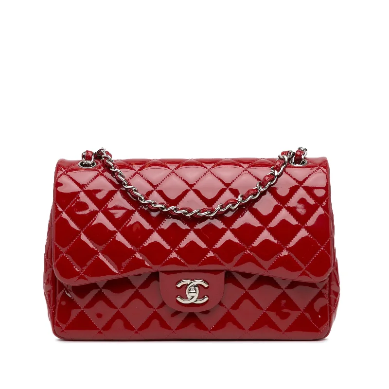 Pvc Shoulder Bag in Clear with Glitter for a Fun and Modern LookRed Chanel Jumbo Classic Patent Double Flap Shoulder Bag Pvc Shoulder Bag in Clear with Glitter for a Fun and Modern LookRed Chanel Jumbo Classic Patent Double Flap Shoulder Bag