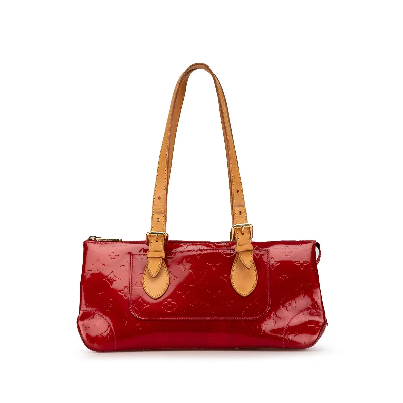 Shoulder Bag with Chain Strap in Silver for a Trendy AppearanceRed Louis Vuitton Monogram Vernis Rosewood Avenue Shoulder Bag Shoulder Bag with Chain Strap in Silver for a Trendy AppearanceRed Louis Vuitton Monogram Vernis Rosewood Avenue Shoulder Bag