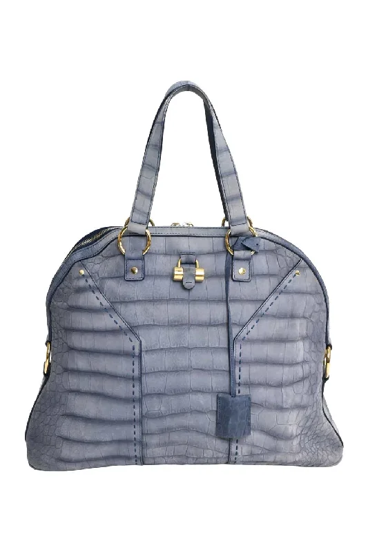 Women's Shoulder Bag with Floral Embroidery in Purple for Spring Walks[WB5239] Saint Laurent | Shoulder Bag