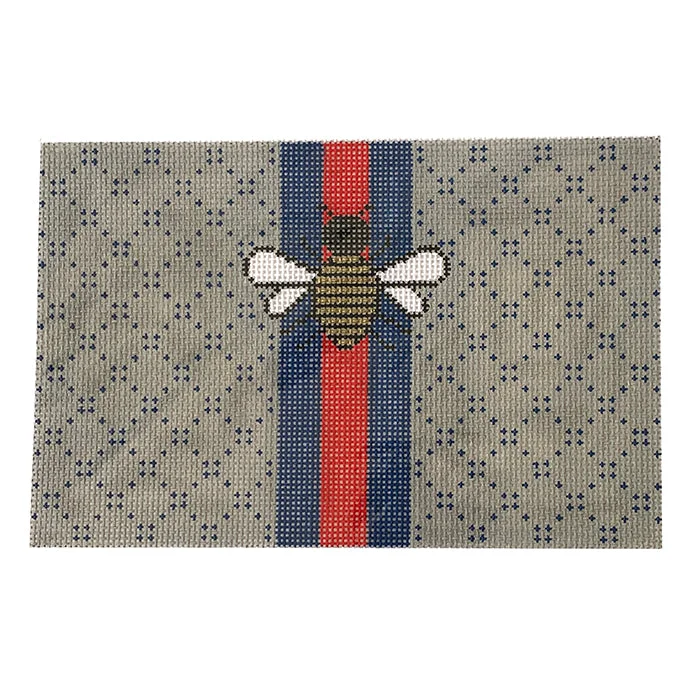 Women's Metallic Leather Clutch in Rose Gold for Valentine's DateSmall Flat Bee and Stripes - Gray/Blue Women's Metallic Leather Clutch in Rose Gold for Valentine's DateSmall Flat Bee and Stripes - Gray/Blue
