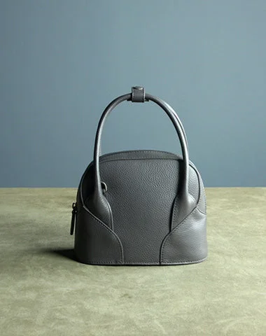 Canvas and Leather Combo Shoulder Bag in Tan for a Rustic LookSmall Womens Dark Gray Leather Handbag Purse Leather Classic Gray Shoulder Bag Handbag Purse for Ladies