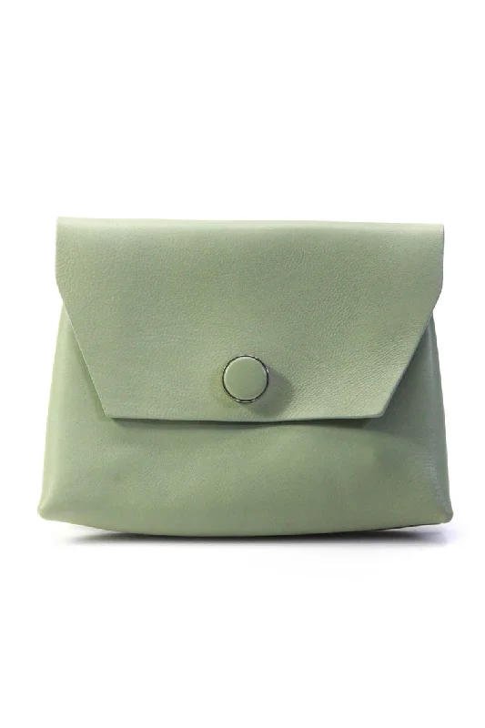 Suede Shoulder Bag in Pink with Tassel Accents for Casual OutingsThe Row Womens Nu Twin Envelope Flap Mini Clutch Handbag Dust Green Leather Suede Shoulder Bag in Pink with Tassel Accents for Casual OutingsThe Row Womens Nu Twin Envelope Flap Mini Clutch Handbag Dust Green Leather