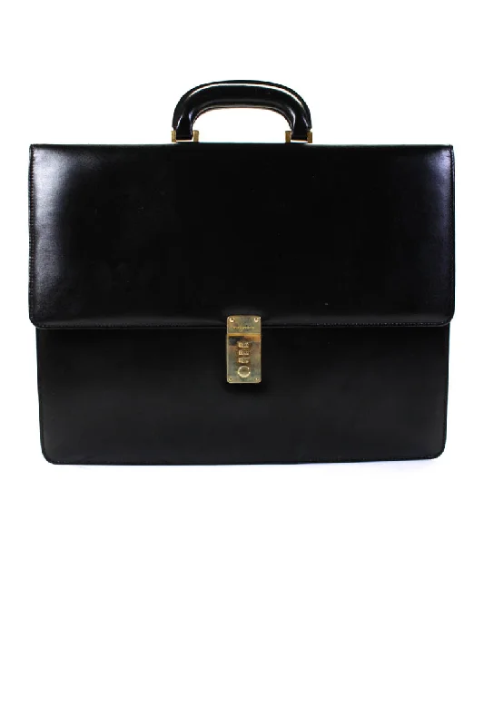 Crossbody Shoulder Bag in Black Leather with Gold Hardware for Night OutsTiffany & Co Unisex Combination Lock Leather Flap Briefcase Bag Handbag Black Crossbody Shoulder Bag in Black Leather with Gold Hardware for Night OutsTiffany & Co Unisex Combination Lock Leather Flap Briefcase Bag Handbag Black