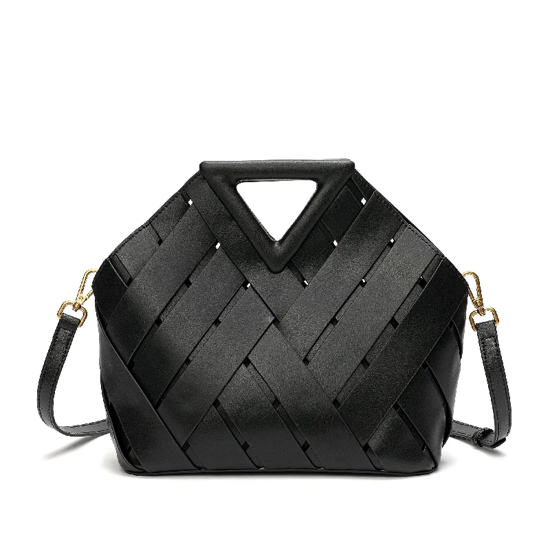 Shoulder Bag with Geometric Pattern in Multicolor for a Contemporary StyleTiffany & Fred Smooth & Perforated Leather Bag Shoulder Bag with Geometric Pattern in Multicolor for a Contemporary StyleTiffany & Fred Smooth & Perforated Leather Bag