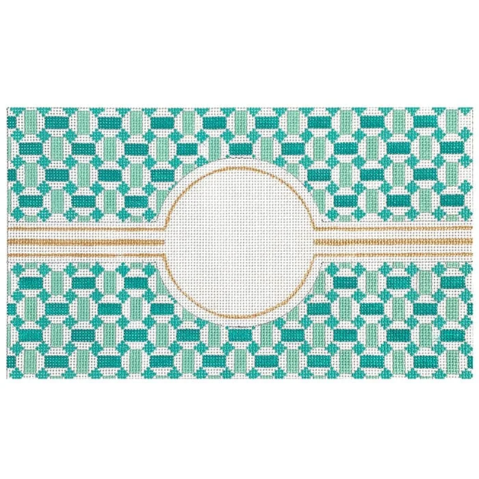 Women's Metallic Leather Clutch in Rose Gold for Valentine's DateMonogram Turquoise & White Clutch Women's Metallic Leather Clutch in Rose Gold for Valentine's DateMonogram Turquoise & White Clutch