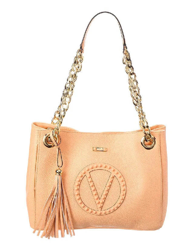 Crossbody Shoulder Bag in Black Leather with Gold Hardware for Night OutsValentino by Mario Valentino Luisa Rock Leather Shoulder Bag Crossbody Shoulder Bag in Black Leather with Gold Hardware for Night OutsValentino by Mario Valentino Luisa Rock Leather Shoulder Bag