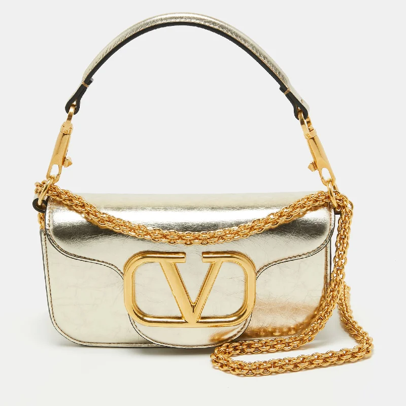 Women's Shoulder Bag with Faux Fur Strap in White for Winter StyleValentino Metallic Gold Leather Small Loco Shoulder Bag Women's Shoulder Bag with Faux Fur Strap in White for Winter StyleValentino Metallic Gold Leather Small Loco Shoulder Bag