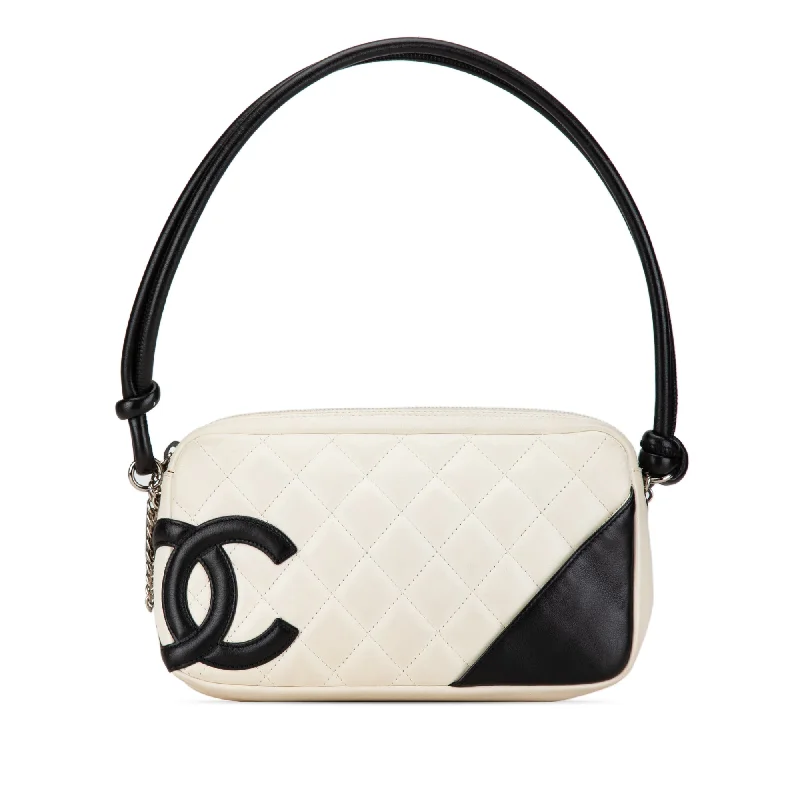 Crossbody Shoulder Bag in Black Leather with Gold Hardware for Night OutsWhite Chanel Cambon Ligne Shoulder Bag Crossbody Shoulder Bag in Black Leather with Gold Hardware for Night OutsWhite Chanel Cambon Ligne Shoulder Bag