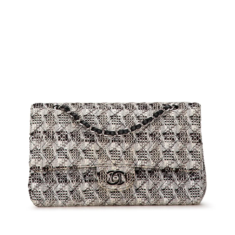 Printed Silk Shoulder Bag in Red for a Pop of ColorWhite Chanel Medium Classic Tweed Double Flap Shoulder Bag Printed Silk Shoulder Bag in Red for a Pop of ColorWhite Chanel Medium Classic Tweed Double Flap Shoulder Bag