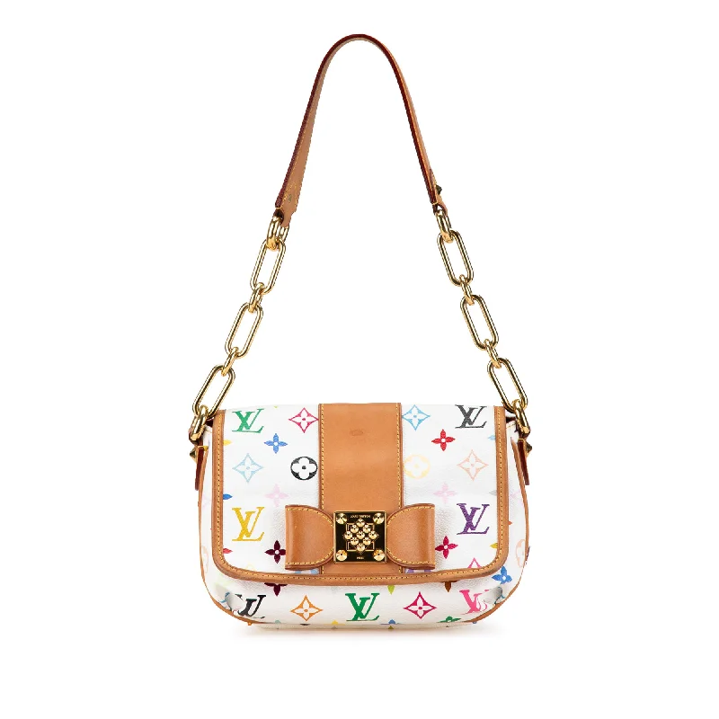 Vegan Leather Shoulder Bag in Gray for Ethical Fashion LoversWhite Louis Vuitton Monogram Murakami Patti Shoulder Bag Vegan Leather Shoulder Bag in Gray for Ethical Fashion LoversWhite Louis Vuitton Monogram Murakami Patti Shoulder Bag