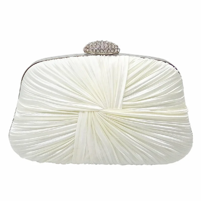 Mirrored Clutch in Silver for Futuristic - Themed GatheringsSatin Hard Case Clutch Bag Mirrored Clutch in Silver for Futuristic - Themed GatheringsSatin Hard Case Clutch Bag