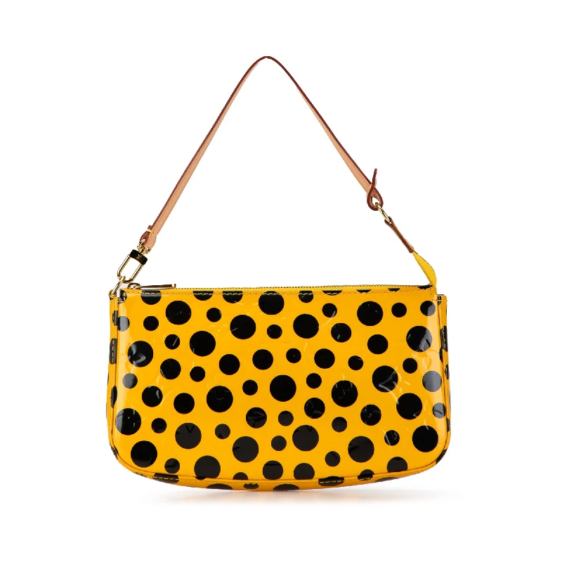 Women's Shoulder Bag with Fringe Details in Brown for a Bohemian StyleYellow Louis Vuitton x Yayoi Kusama Monogram Vernis Dots Infinity Pochette Accessoires Shoulder Bag Women's Shoulder Bag with Fringe Details in Brown for a Bohemian StyleYellow Louis Vuitton x Yayoi Kusama Monogram Vernis Dots Infinity Pochette Accessoires Shoulder Bag