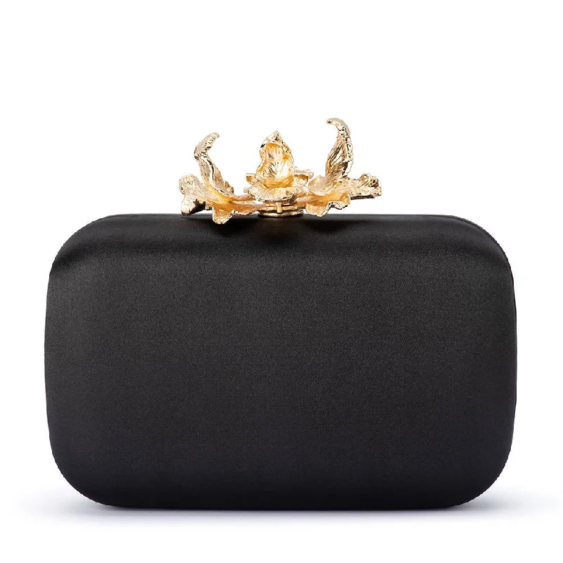 Suede Clutch with Tassel Details in Olive for Fall SoireesADELE Orchid Lock Clutch