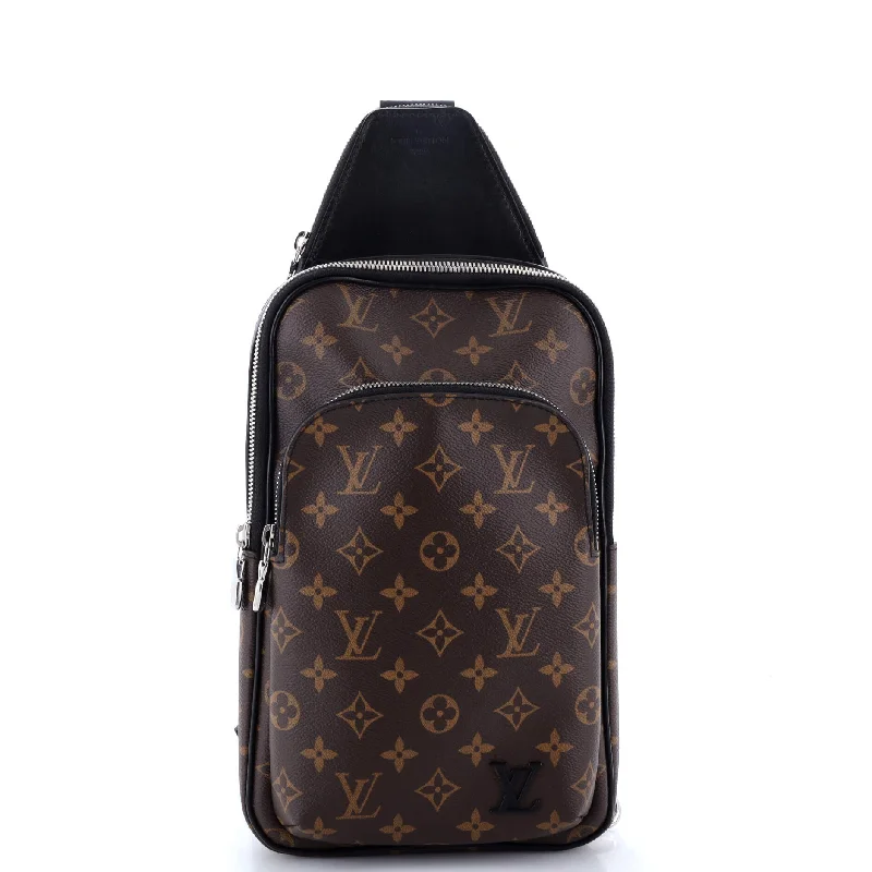 Straw Crossbody Bag in Natural Color for Beach Vacations and Summer DaysAvenue Sling Bag NM Monogram Canvas