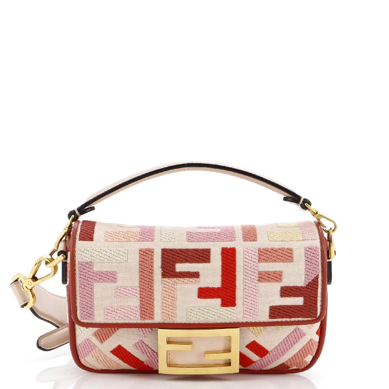 Women's Mini Crossbody Bag in Pink Velvet with Rhinestone Accents for Girls' Nights OutBaguette NM Bag Zucca Embroidered Canvas Mini Women's Mini Crossbody Bag in Pink Velvet with Rhinestone Accents for Girls' Nights OutBaguette NM Bag Zucca Embroidered Canvas Mini