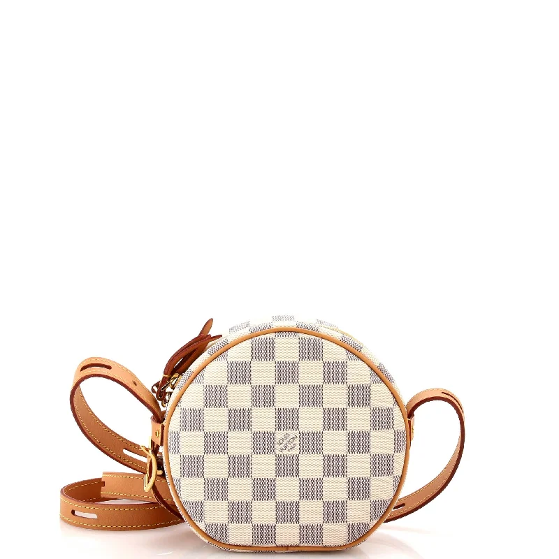 Women's Crossbody Bag with Chain Strap in Gold for a Glamorous TouchBoite Chapeau Souple Bag Damier PM Women's Crossbody Bag with Chain Strap in Gold for a Glamorous TouchBoite Chapeau Souple Bag Damier PM