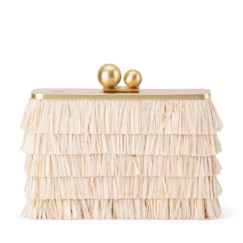 Mirrored Clutch in Silver for Futuristic - Themed GatheringsCARLITA Fringe Clutch