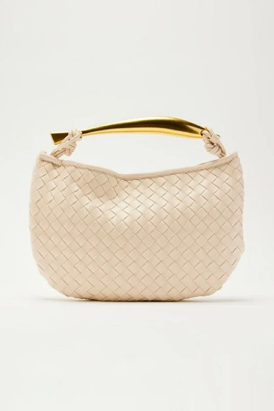Geometric - Printed PVC Crossbody Bag in Multicolor for Trendy Street StyleCHU025 Golden Handle Woven Bag Geometric - Printed PVC Crossbody Bag in Multicolor for Trendy Street StyleCHU025 Golden Handle Woven Bag