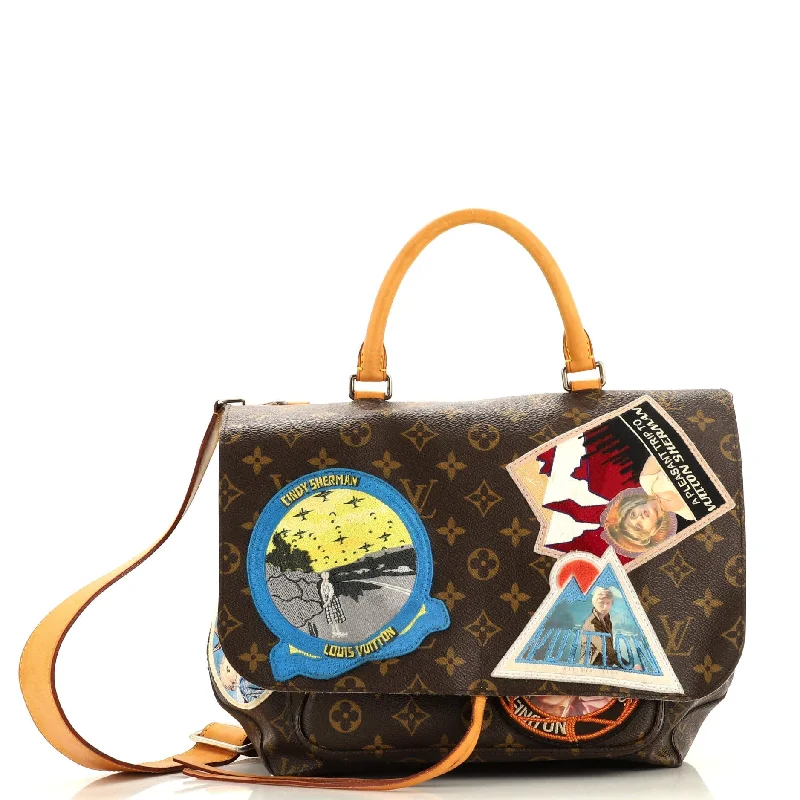 Quilted Leather Crossbody Bag in Cream for a Classic and Elegant AppearanceCindy Sherman Camera Messenger Bag Patch Embellished Monogram Canvas Quilted Leather Crossbody Bag in Cream for a Classic and Elegant AppearanceCindy Sherman Camera Messenger Bag Patch Embellished Monogram Canvas