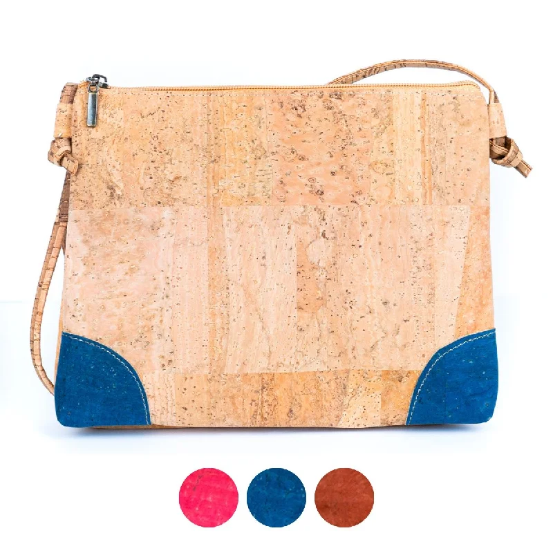 Plus - size Women's Crossbody Bag in Burgundy for Ample StorageNatural Cork Women's Crossbody Bag BAGP-01 Plus - size Women's Crossbody Bag in Burgundy for Ample StorageNatural Cork Women's Crossbody Bag BAGP-01