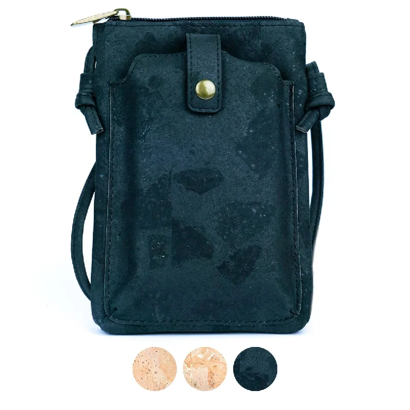 Metallic Crossbody Bag in Silver for New Year's Eve and Special CelebrationsCork Women's Phone Pouch - Magnetic Closure, Adjustable Shoulder Strap BAG-2300 Metallic Crossbody Bag in Silver for New Year's Eve and Special CelebrationsCork Women's Phone Pouch - Magnetic Closure, Adjustable Shoulder Strap BAG-2300