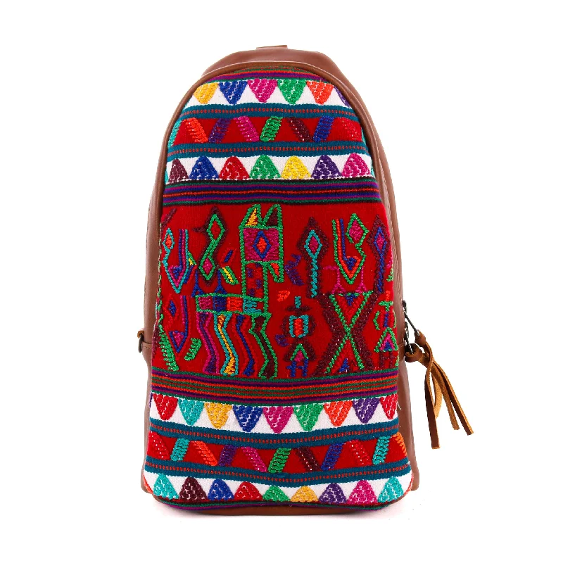 Waterproof Nylon Crossbody Bag in Navy Blue for Outdoor Hiking TripsCROSSBODY SLING 2.0 - OOAK - CAFE - NO. 118949