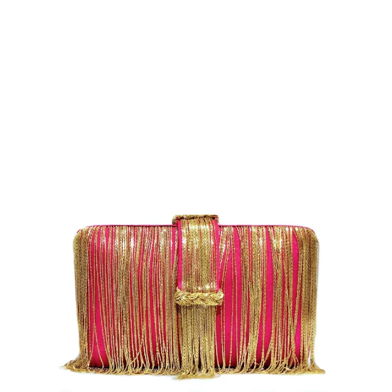 Mirrored Clutch in Silver for Futuristic - Themed GatheringsPink Chunky Clutch