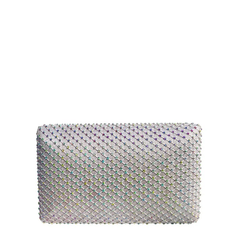 Snake - Skin Effect Clutch in Green for Exotic PartiesDiamond Fishnet Crystal Clutch Snake - Skin Effect Clutch in Green for Exotic PartiesDiamond Fishnet Crystal Clutch