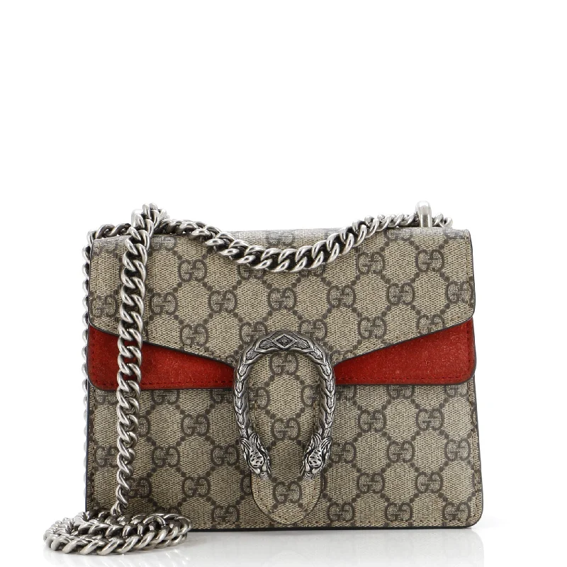 Women's Crossbody Bag with Multiple Compartments in Gray for Organized Daily UseDionysus Bag GG Coated Canvas Mini Women's Crossbody Bag with Multiple Compartments in Gray for Organized Daily UseDionysus Bag GG Coated Canvas Mini