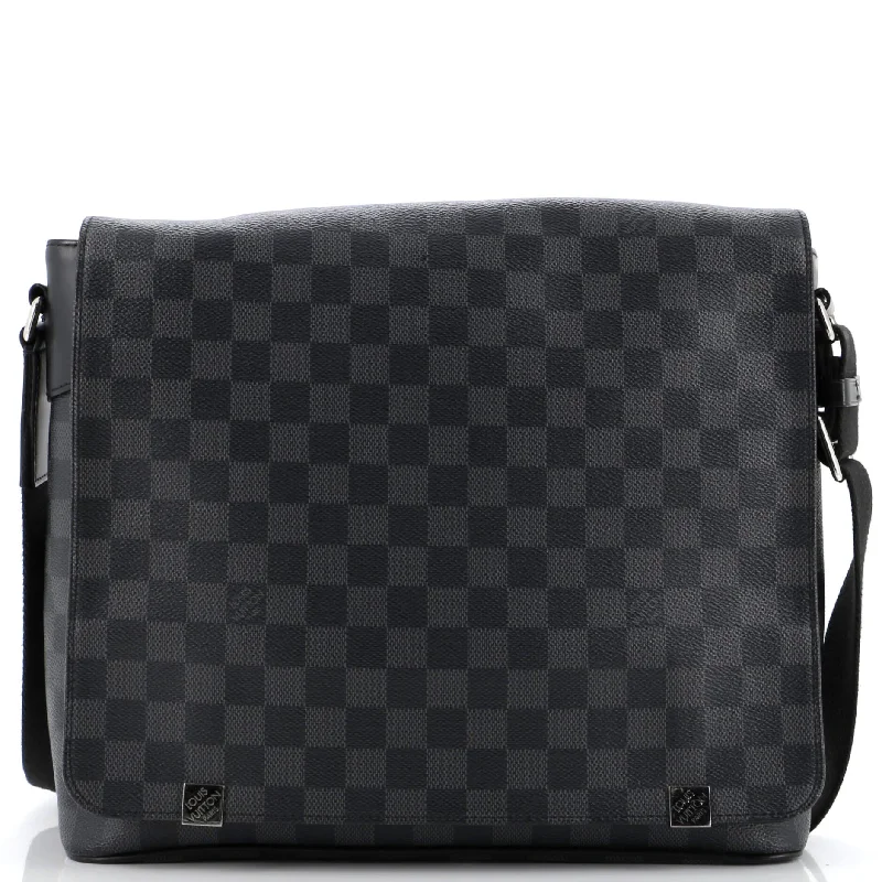 Embroidered Silk Crossbody Bag in Purple for Formal Events and WeddingsDistrict NM Messenger Bag Damier Graphite MM Embroidered Silk Crossbody Bag in Purple for Formal Events and WeddingsDistrict NM Messenger Bag Damier Graphite MM