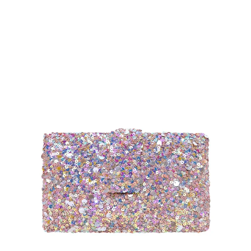 Women's Glittery Clutch in Blue for Disco - Themed EventsLavender Kitsch Clutch