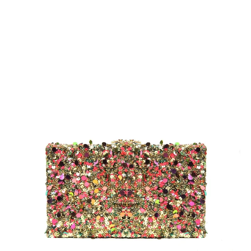 Women's Metallic Leather Clutch in Rose Gold for Valentine's DateGold Donut Clutch