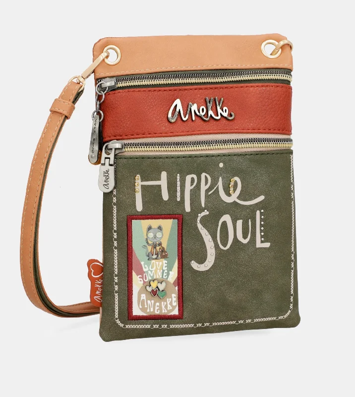 Women's Crossbody Bag with RFID - Blocking Pocket in Black for Safe TravelFlowers mini crossbody bag