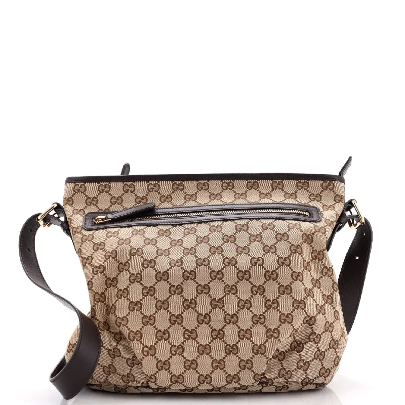 Women's Crossbody Bag with Multiple Compartments in Gray for Organized Daily UseFront Zip Messenger GG Canvas Medium Women's Crossbody Bag with Multiple Compartments in Gray for Organized Daily UseFront Zip Messenger GG Canvas Medium