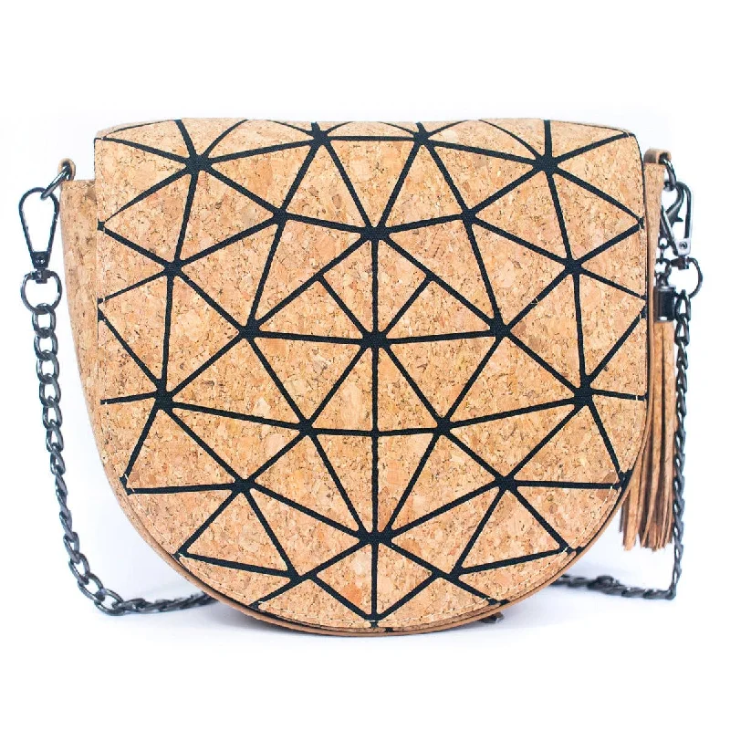 Suede Crossbody Bag in Olive Green for Fall Fashion StatementsGeometric Patterned Cork Crossbody Bag with Irregular Half-Moon BAG-2264 Suede Crossbody Bag in Olive Green for Fall Fashion StatementsGeometric Patterned Cork Crossbody Bag with Irregular Half-Moon BAG-2264