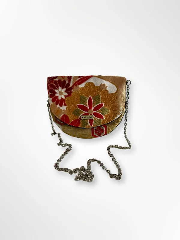 Pearl - Embellished Clutch in Cream for Bridal ShowersGold and Spice Floral Mini Purse