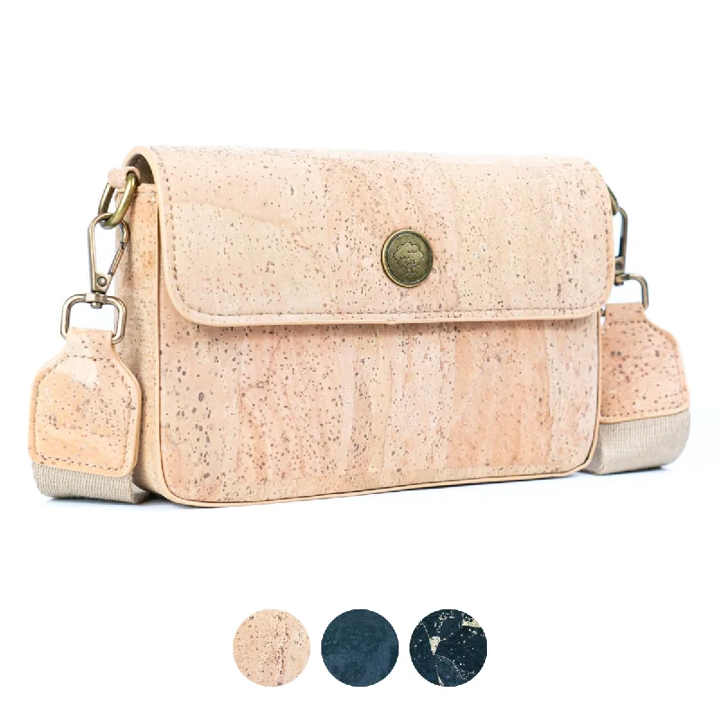 Plus - size Women's Crossbody Bag in Burgundy for Ample StorageNatural Cork Structured Crossbody Bag for Women BDCS-BAG-2310