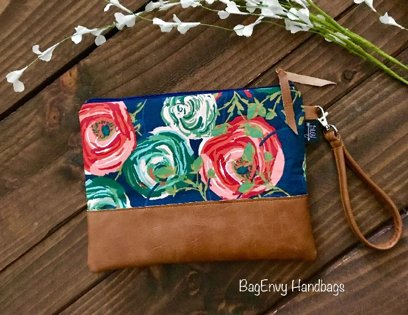Bejeweled Clutch in Purple for Opera PerformancesGrab N Go Wristlet Clutch - Floral Fusion with Vegan Leather Bejeweled Clutch in Purple for Opera PerformancesGrab N Go Wristlet Clutch - Floral Fusion with Vegan Leather