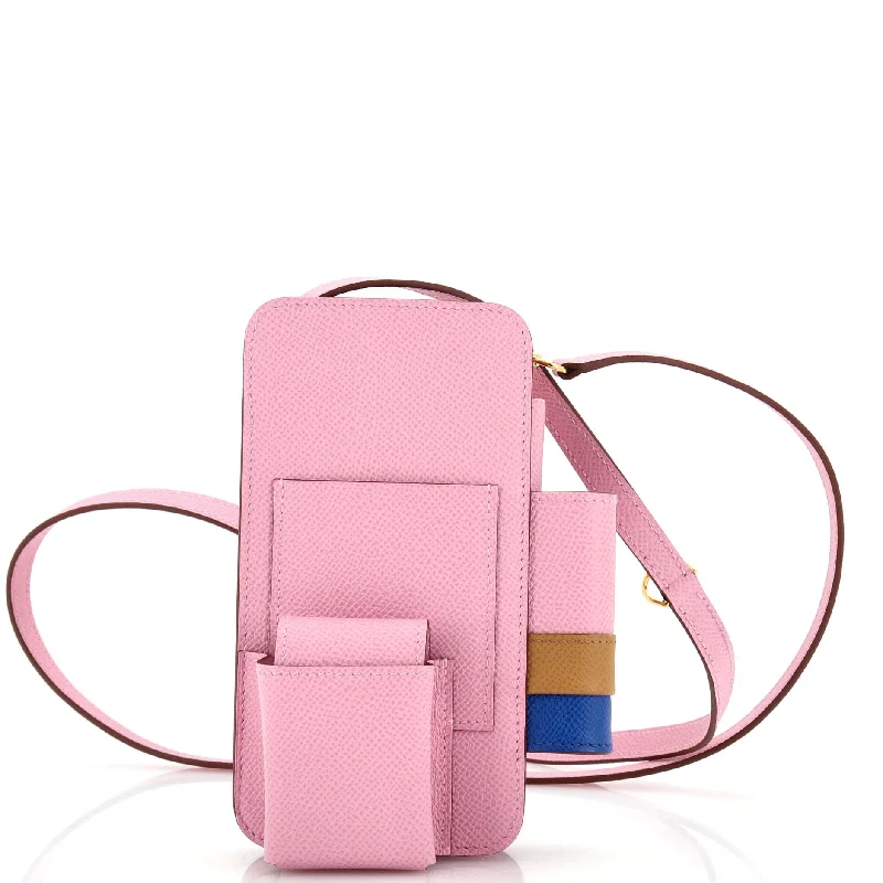 Medium - sized Canvas Crossbody Bag in Beige with Floral Print for Spring OutingsHermesway Phone Case Crossbody Bag Epsom