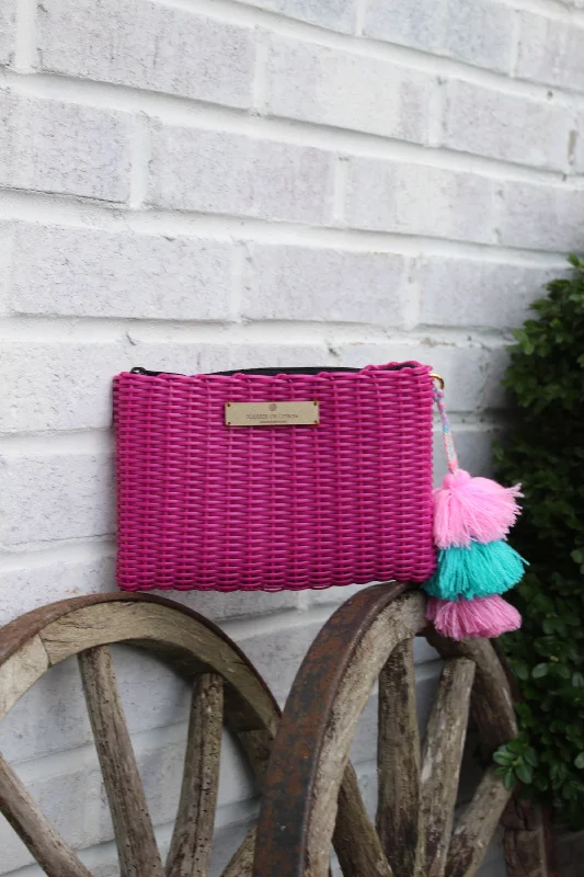 Women's Small Beaded Clutch in Silver for New Year's Eve PartyHot Pink Lemon Drop Citron - Small Women's Small Beaded Clutch in Silver for New Year's Eve PartyHot Pink Lemon Drop Citron - Small