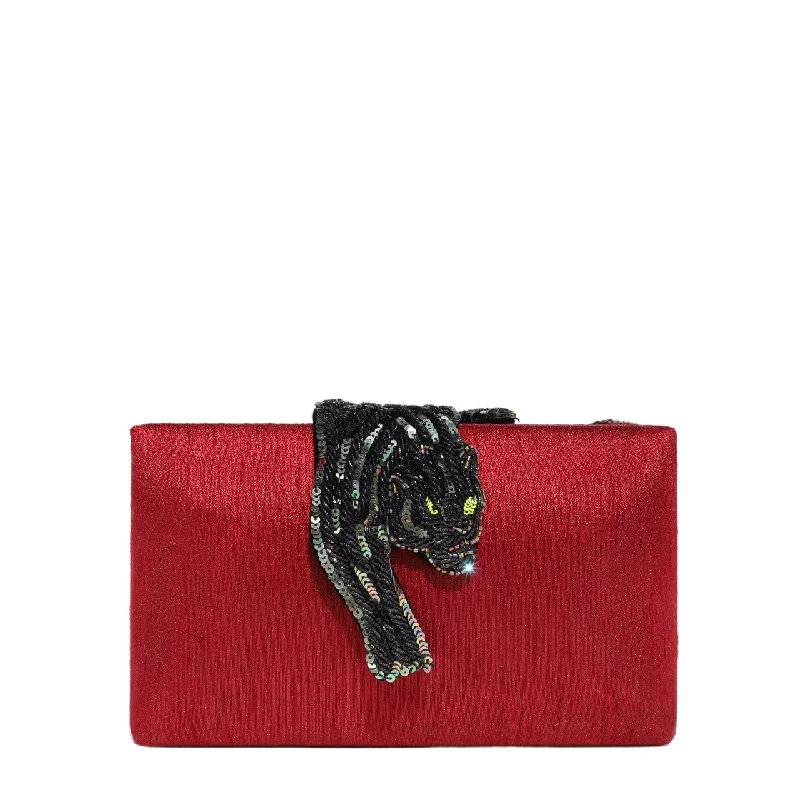 Women's Embroidered Silk Evening Bag in Navy for WeddingsLaal BagHeera Clutch