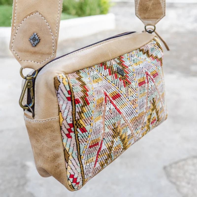 Large Faux Leather Crossbody Bag in Brown with Tassel Details for Casual TravelLARGE WANDER BAG + STRAP SET - OOAK HUIPIL - CAMEL - NO. 13066 Large Faux Leather Crossbody Bag in Brown with Tassel Details for Casual TravelLARGE WANDER BAG + STRAP SET - OOAK HUIPIL - CAMEL - NO. 13066