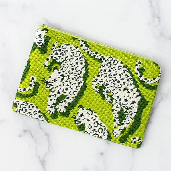 Suede Clutch with Tassel Details in Olive for Fall SoireesLeopard Clutch Kit - Green Suede Clutch with Tassel Details in Olive for Fall SoireesLeopard Clutch Kit - Green