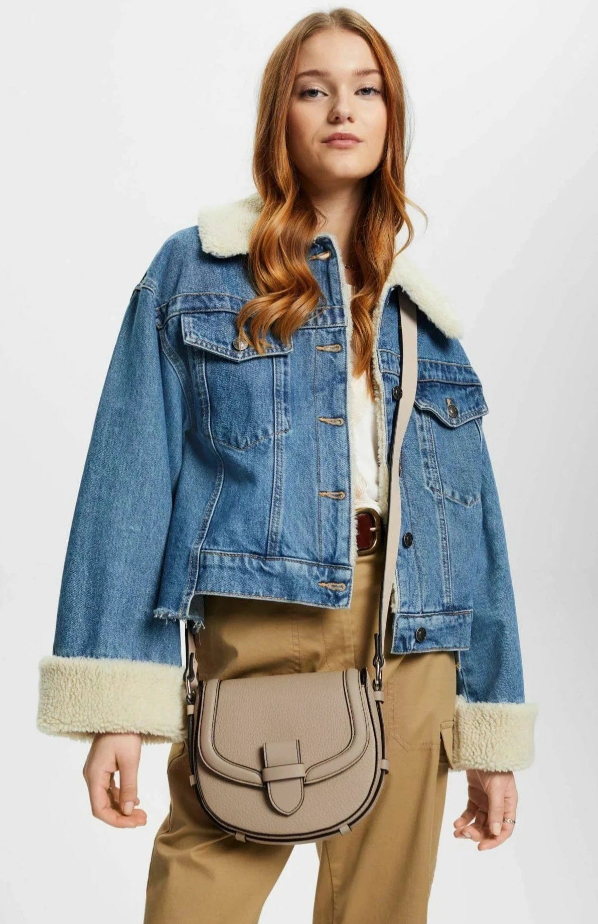 Quilted Leather Crossbody Bag in Cream for a Classic and Elegant AppearanceLHU477 Tammy Mini Crossbody Saddle Bag Quilted Leather Crossbody Bag in Cream for a Classic and Elegant AppearanceLHU477 Tammy Mini Crossbody Saddle Bag