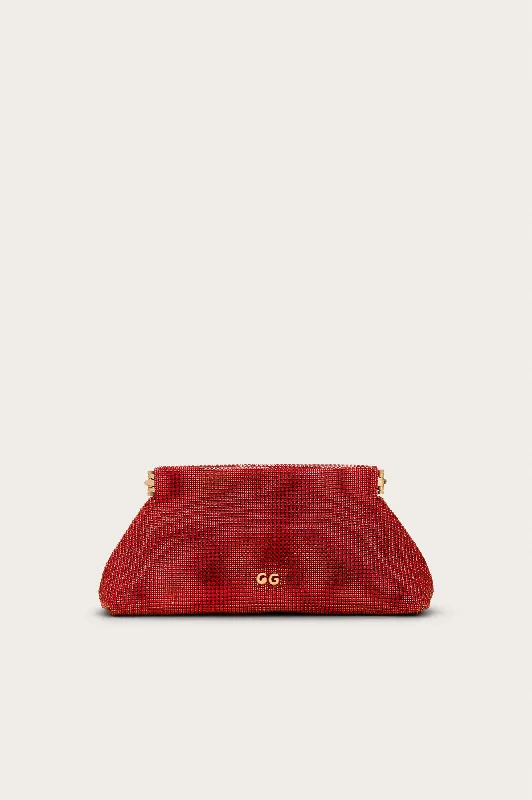 Women's Metallic Leather Clutch in Rose Gold for Valentine's DateLILLIA MINI CLUTCH - GARNET Women's Metallic Leather Clutch in Rose Gold for Valentine's DateLILLIA MINI CLUTCH - GARNET