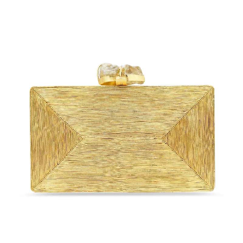 Women's Metallic Leather Clutch in Rose Gold for Valentine's DateLines Gold Clutch - Reversible clutch bag for women