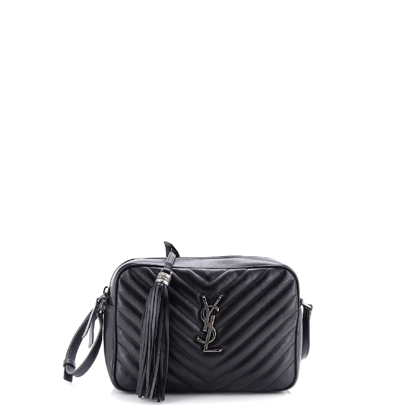 Metallic Crossbody Bag in Silver for New Year's Eve and Special CelebrationsLou Camera Bag Matelasse Chevron Leather Small