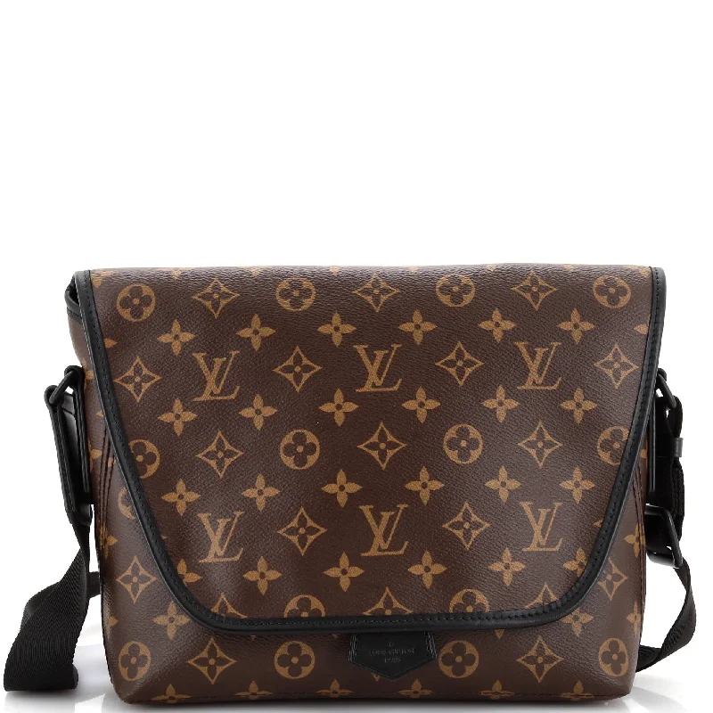 Women's Crossbody Bag with Zippered Pocket on the Back in Red for SecurityMagnetic Messenger Bag Macassar Monogram Canvas Women's Crossbody Bag with Zippered Pocket on the Back in Red for SecurityMagnetic Messenger Bag Macassar Monogram Canvas