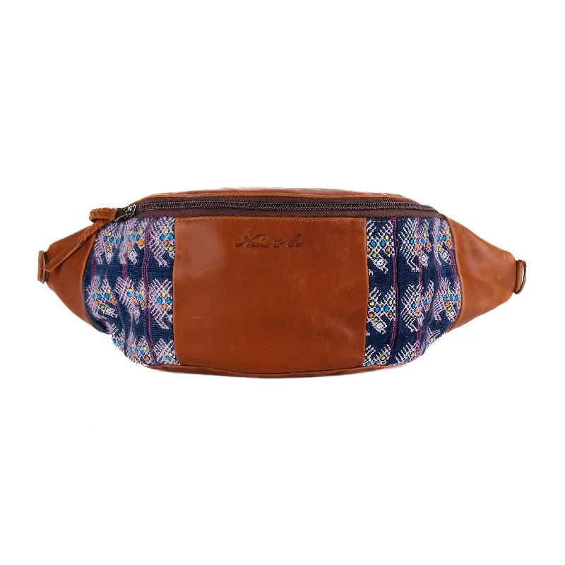 Large Faux Leather Crossbody Bag in Brown with Tassel Details for Casual TravelMANNY PACK - OOAK HUIPIL TEXTILE - CAFE - NO. 10853 Large Faux Leather Crossbody Bag in Brown with Tassel Details for Casual TravelMANNY PACK - OOAK HUIPIL TEXTILE - CAFE - NO. 10853